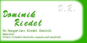 dominik riedel business card